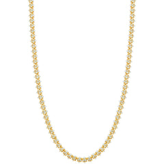 Marquise Style Baguette Rhinestone Necklace - Gold