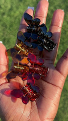 3 Shades of Leopard Print Butterfly 6 Piece Hair Claw Set