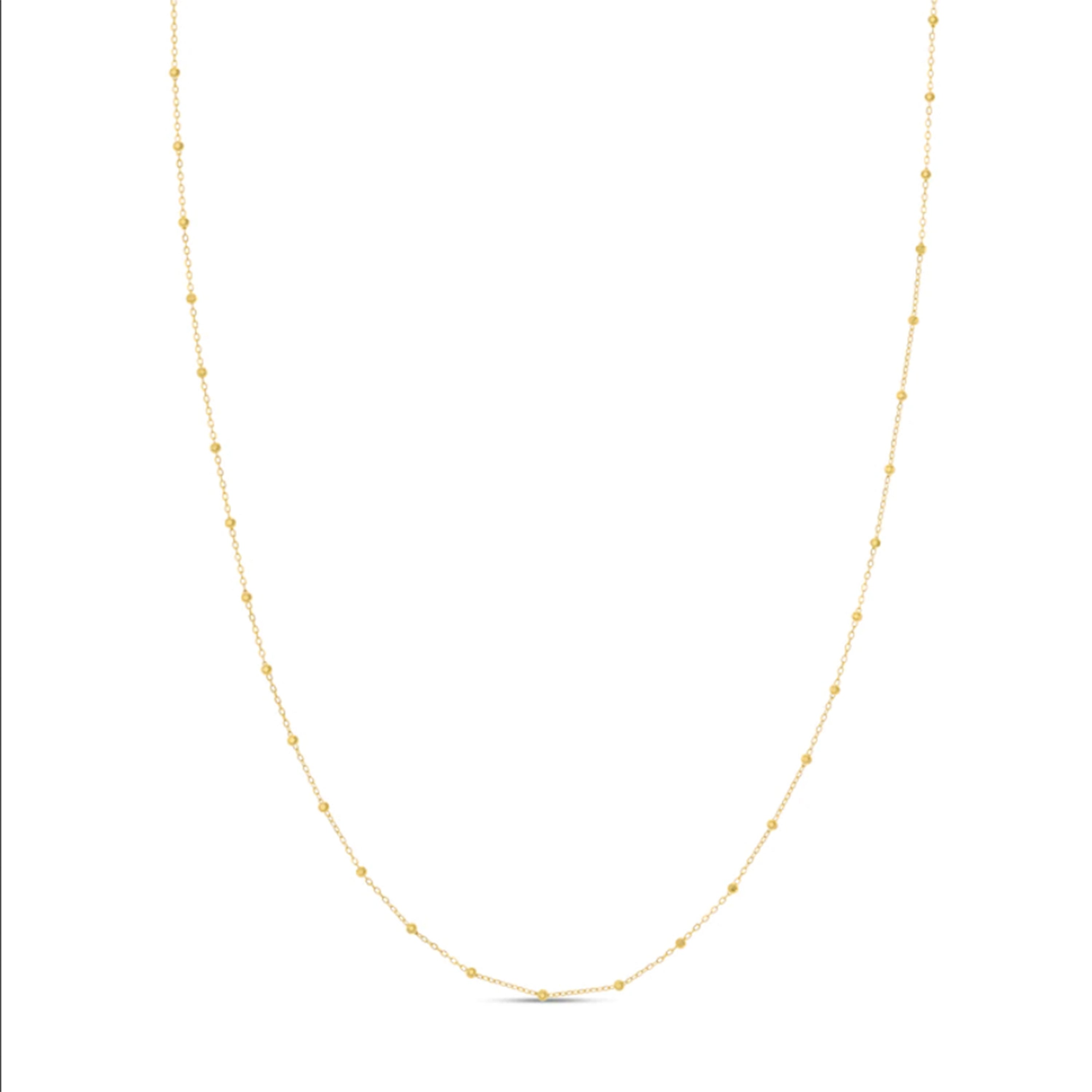 Rectangle Initial Pendant Charm Necklace - Gold